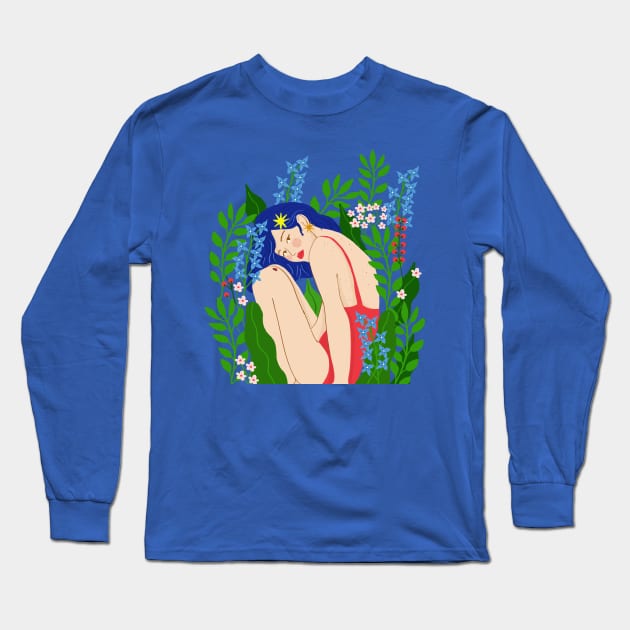 Mother Nature Long Sleeve T-Shirt by ouiouicathy